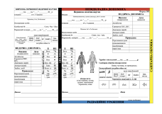 Первинна медична картка, форма 100 та 100/о (Первинна невідкладна допомога)
